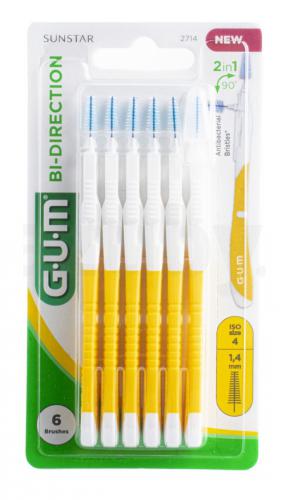 GUM Bi-direction meziz. k. 1,4 žluté, ISO 4, 6 ks  