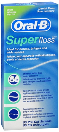 Oral-B Superfloss MINT, 50ks - zvìtšit obrázek
